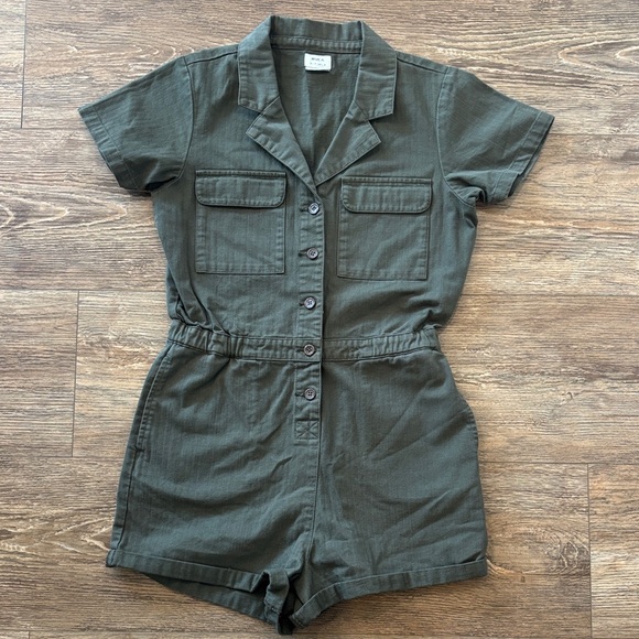 RVCA Pants - RVCA Conscious Rancher Utility Romper Jumper Women's Size Small 100% Cotton